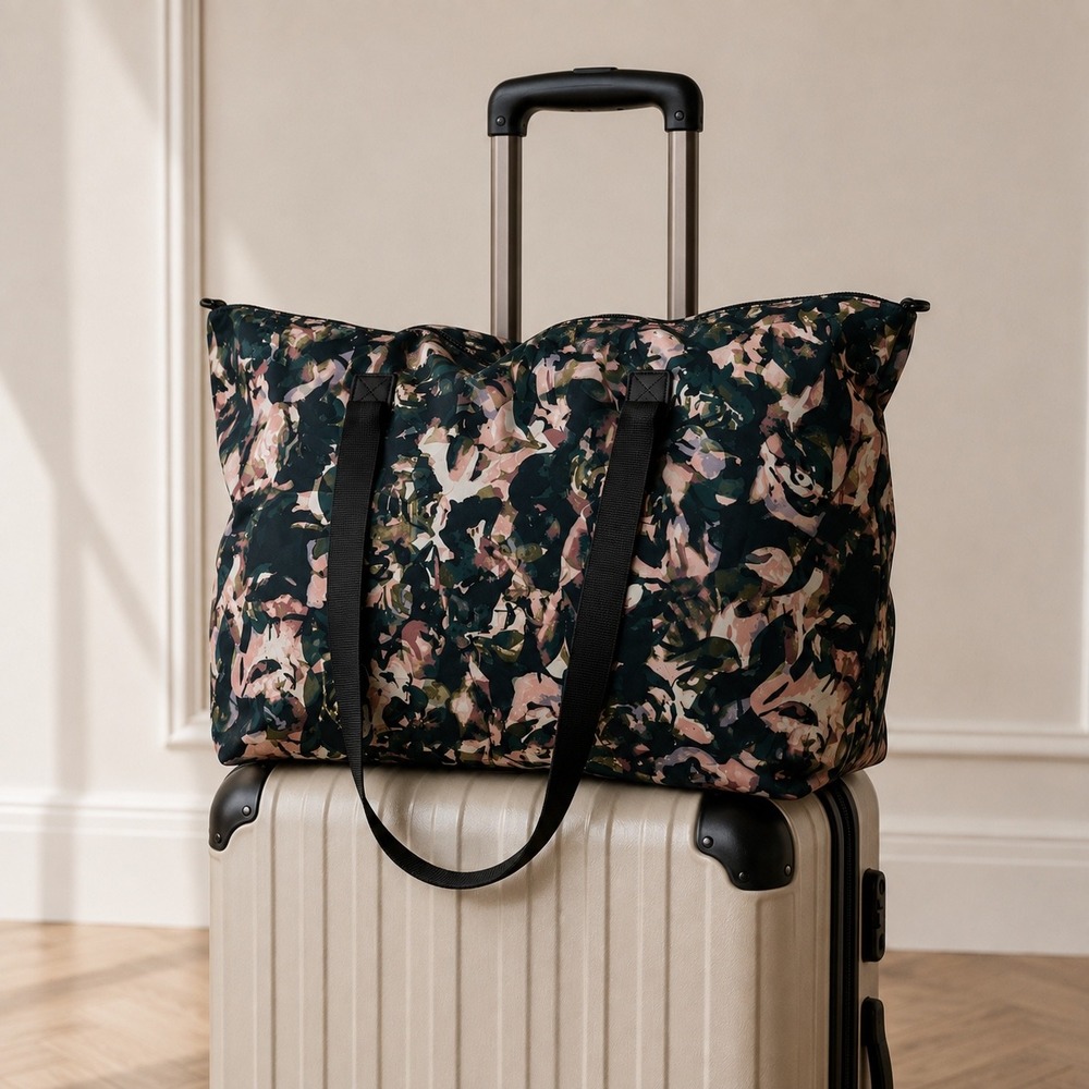 Tumi Voyageur Just In Case Tote Midnight Floral Nylon Travel Bag
